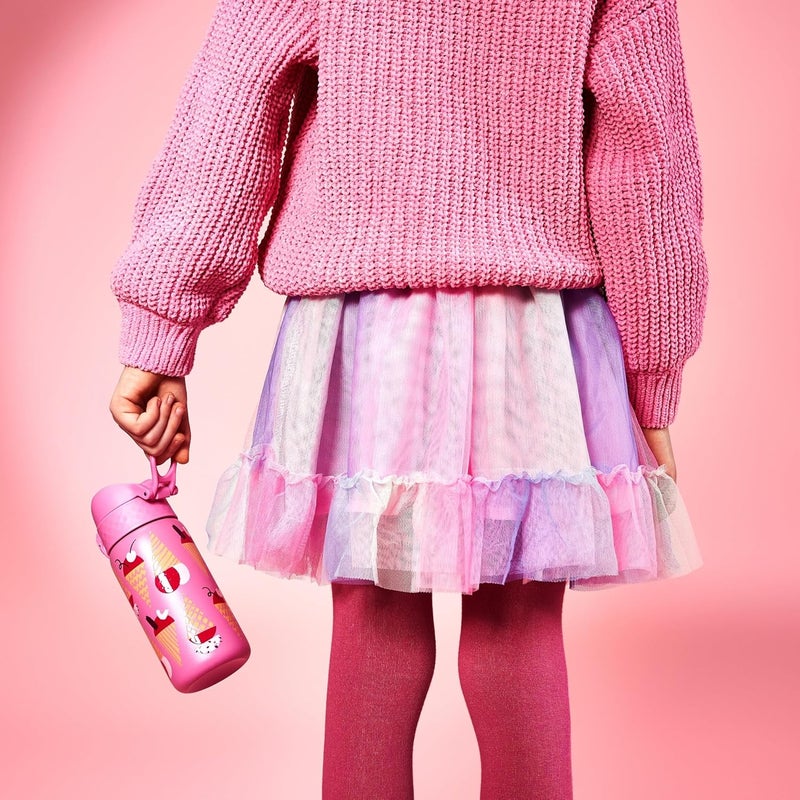 ION8 Lightweight Steel Kids Water Bottle, 400ml, Ice Creams Design - Image 3