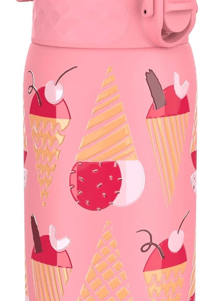 ION8 Lightweight Steel Kids Water Bottle, 400ml, Ice Creams Design - Image 1