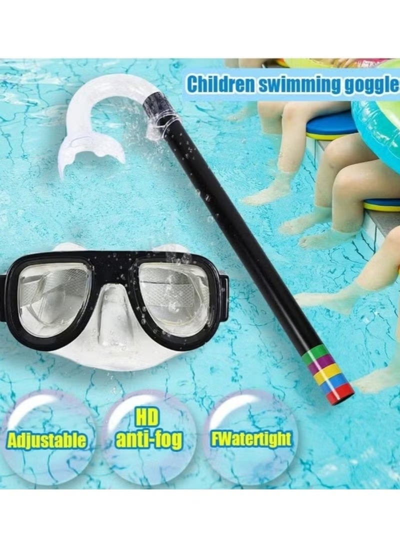 Children's diving set, diving mask with adjustable strap, anti-fog diving mask, children's swimming goggles for boys and girls, ages 6 to 14 - swimming supplies - children's swimming goggles - swimming equipment - children's diving set. - Image 3