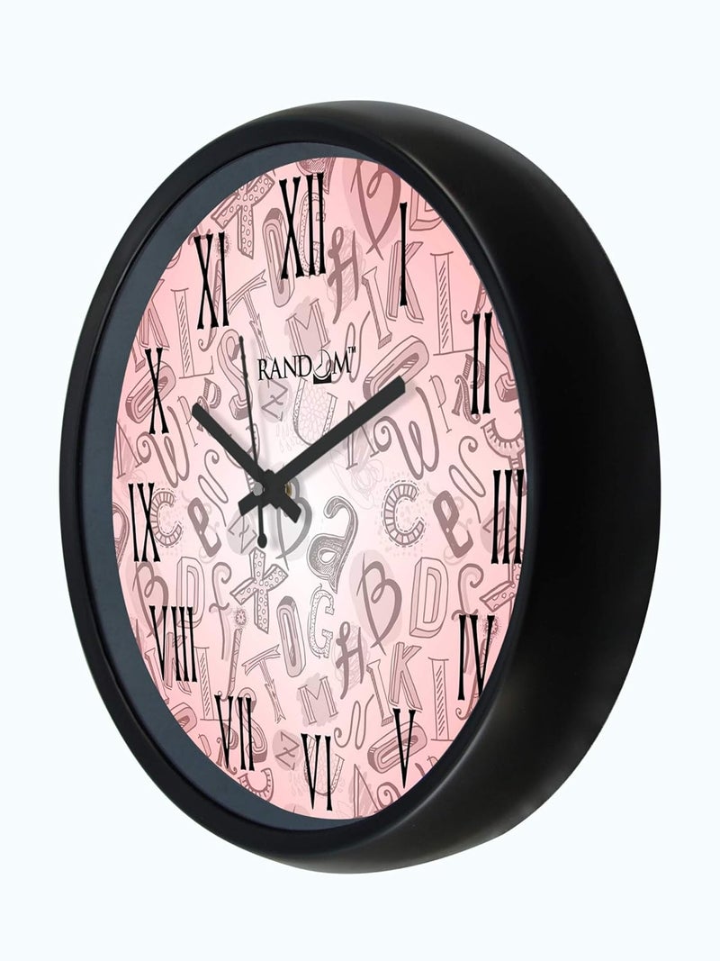 RANDOM Alphabet (12 Inches) Plastic Wall Clock (30cmX30cmX5cm, Black) - Image 4