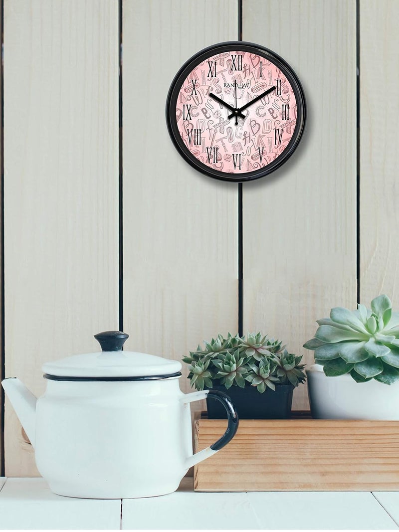 RANDOM Alphabet (12 Inches) Plastic Wall Clock (30cmX30cmX5cm, Black) - Image 2