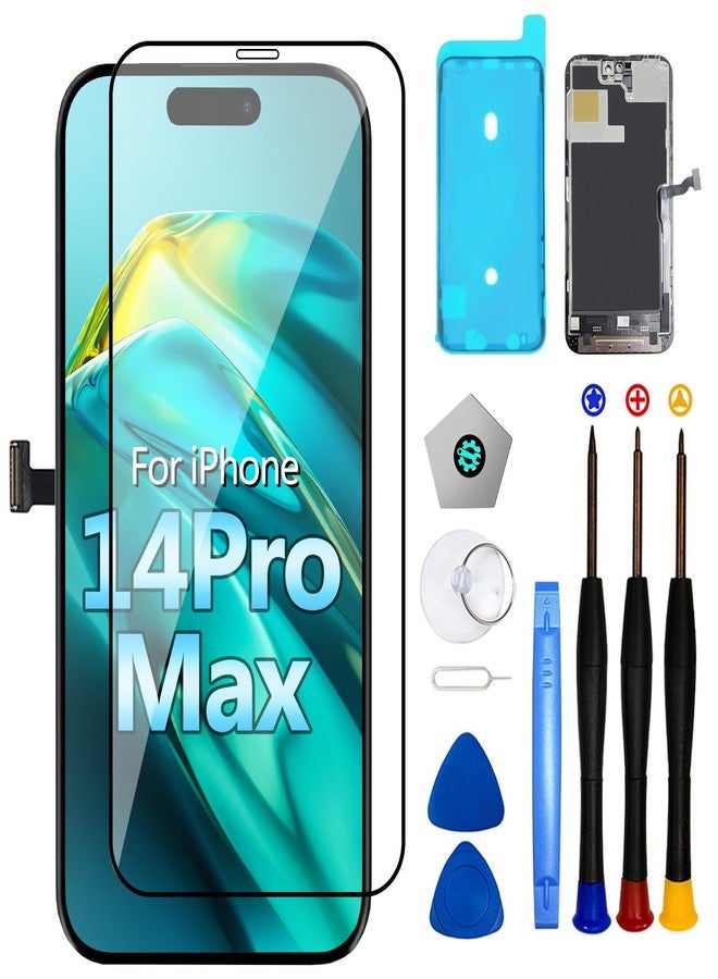 LMQ for iPhone 14 Pro Max Screen Replacement ，6.7 inch LCD Display and Touch Digitizer Full Assembly，with Repair Tool Kits ，Waterproof Tape，Screen Protector，for Model A2651,A2893, A2896, A2895,A2894 - Image 1