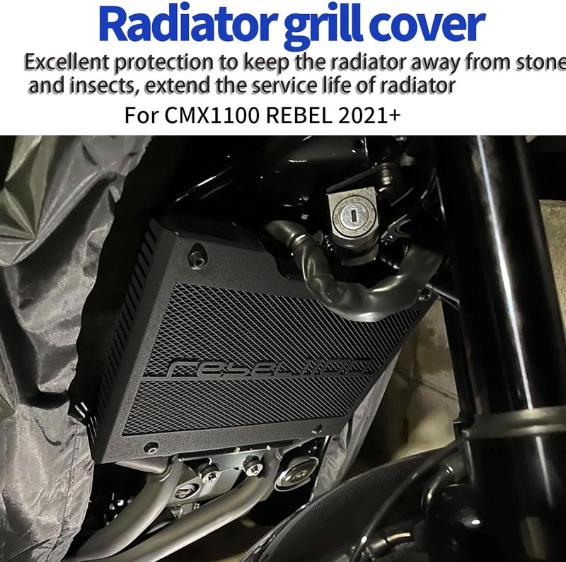 WOOGA Motorcycle Radiator Grille Guard for Rebel 1100 - Image 2