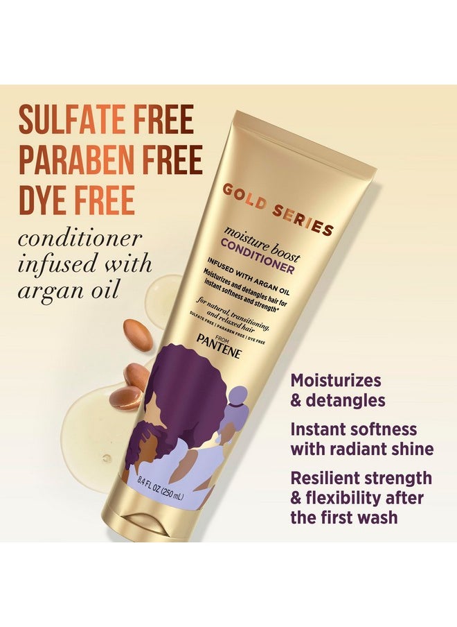Pantene Pantene Shampoo and Sulfate Free Conditioner Kit, with Argan Oil, Pro-V Gold Series, for Natural and Curly Textured Hair, 16.9 fl oz, Kit  - Image 3