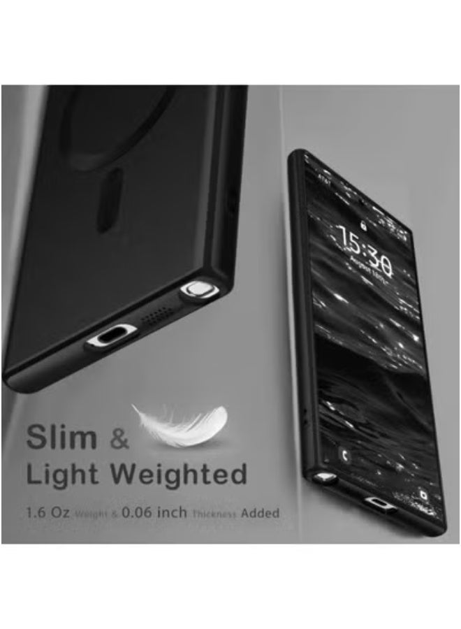 Samsung Galaxy S24 Ultra Magnetic Case Cover | Slim Thin Shockproof Protective Back Cover for Samsung Galaxy S24 Ultra 6.8-Inch | MagSafe-Compatible Magnetic Ring | Wireless Charging Support | Anti-Scratch Transparent Back | Drop-Resistant & Durable Design - Image 5