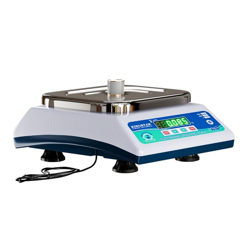 Kingstar ABS SS PAN Digital Kitchen Scale with Front Back Double Display 30kg Capacity 2g Accuracy Weighing Scale for Shops Factories Sweet Shops Kirana Shops - Image 2