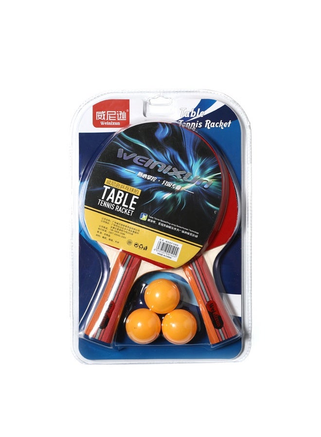 Hanayo Table Tennis Racket Set Ping Pong Paddles Set High-Performance Table Tennis Paddle with 3 Balls for Indoor & Outdoor Games(Multicolour) - Image 5