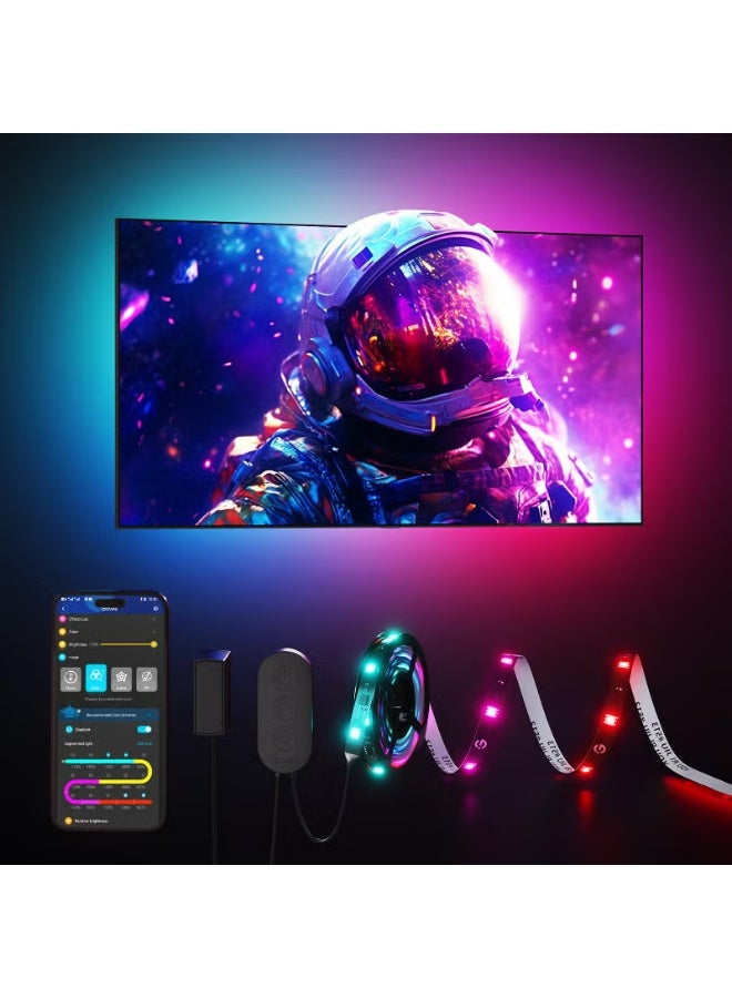 Govee TV LED Backlight Strip RGBIC Smart LED Backlight for 4050inch TVs Music Sync WiFi Bluetooth App Control Works with 77 Scene Modes Adapter