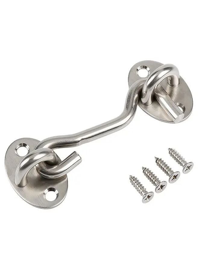 4pcs Heavy Duty Stainless Steel Barn Door Locks Rust Resistant Hook Eye Latches - Image 3