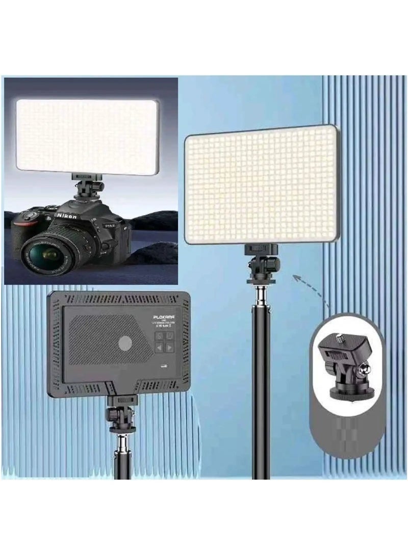 بلوكاما مصباح الإضاءة Plokama U480 LED، مصباح تصوير محمول قابل لإعادة الشحن، يتميز بإمكانية تعديل السطوع ودرجة حرارة اللون، ومناسب لالتقاط صور السيلفي والبث المباشر ومدونات الفيديو (Vlogging) ووضع المكياج. - Image 5
