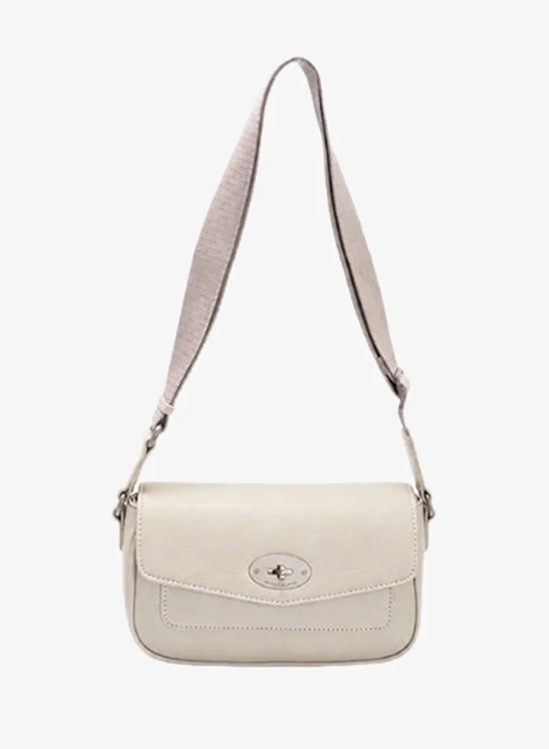 David Jones faux leather crossbody bag for women and girls CM7816 | Medium size crossbody and shoulder bag with flap| everyday, work and out bag with adjustable strap