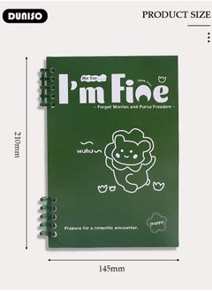 DUNISO Spiral Notebooks, A5 120 Pages Hardcover Journal Notebooks, Waterproof Scratch-resistant Loose Leaf Detachable Notebooks, Classic Transverse Line Notepad for Study and Work and Notes  - Image 4