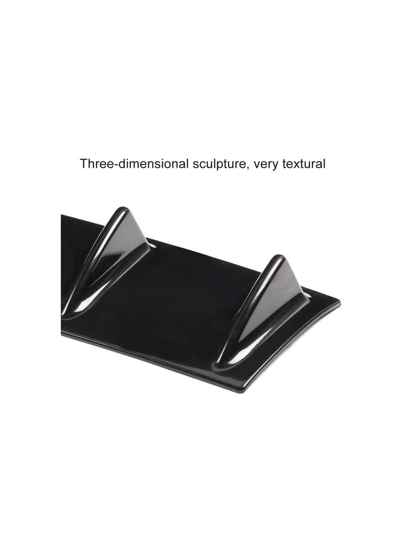 Generic - Shark Fin Diffuser,Universal Car Rear Bumper Chassis Shark Fin Spoiler Wing Lip Diffuser (M) - Image 1