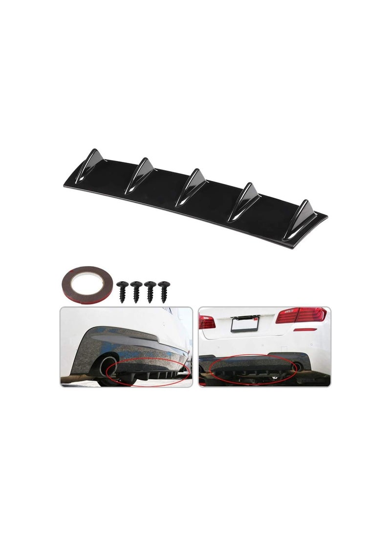 Generic - Shark Fin Diffuser,Universal Car Rear Bumper Chassis Shark Fin Spoiler Wing Lip Diffuser (M) - Image 1