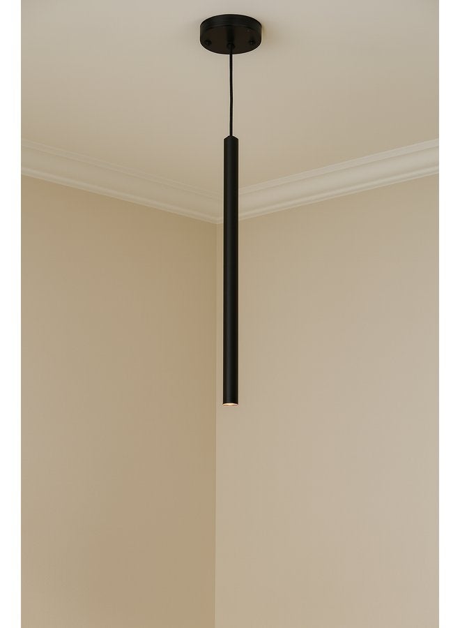 YL-P-703-Single Black Cylinder Pendant