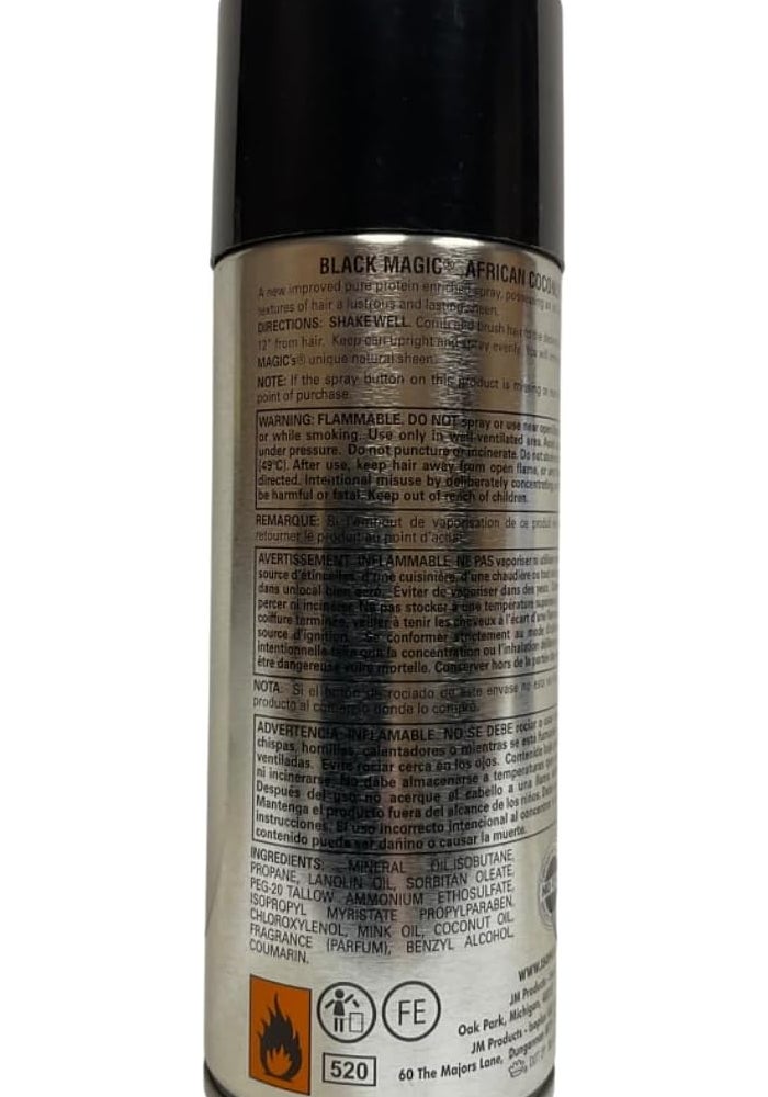Blackmagic Design Black Magic Oil Sheen Coconut Spray - 10.5 Ounce - Image 2