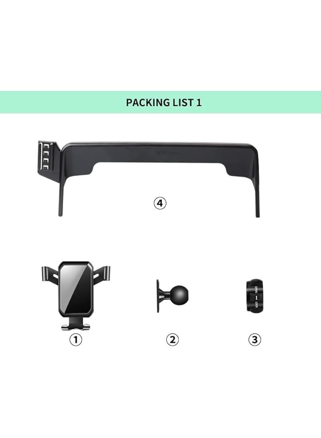 Green Tiger Fit for Nissan patrol y62 Phone holder 2022 2023 2024, Accessories, for all phones with Frame + (1* Gravity Mount) - Image 3