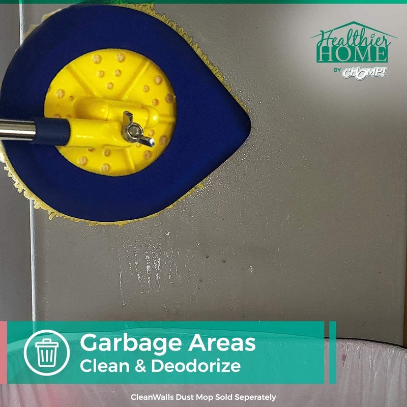 CHOMP! Painted Wall Cleaner Spray, Multipurpose for Walls, Ceilings, and Baseboards, Removes Dirt, Dust, Odor, Stains, Healthier Home 5-Minute CleanWalls 4-in-1, 32 Ounces (Eucalyptus Tranquility) - Image 4