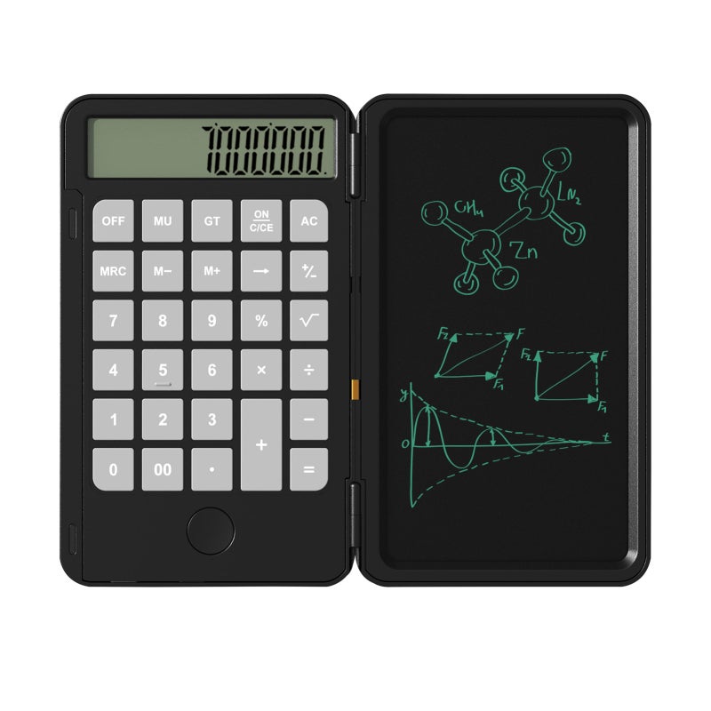 Portable Calculator 2 In 1 Innovative Design - Rechargeable 120mAh Lithium Battery Writing Tablet for Office Business Home Use - Image 1