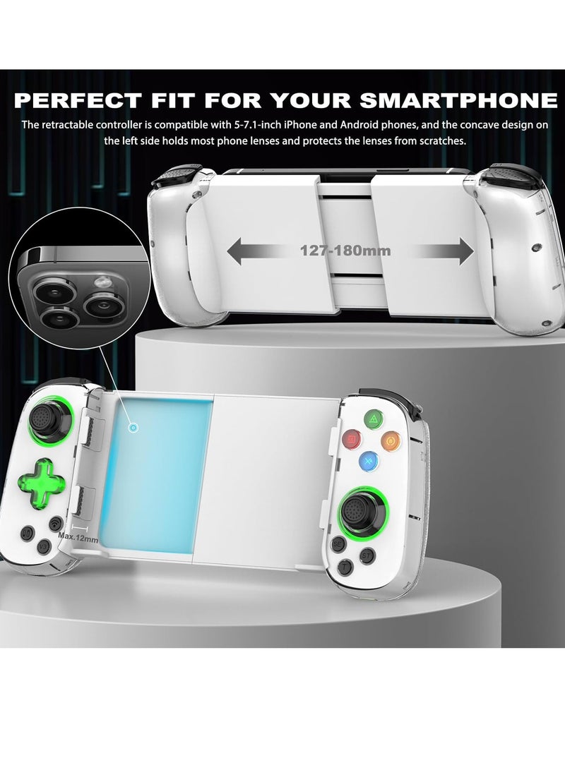 Wireless Gaming Controller for iPhone, Android with Phone CASE Support  Green Light, Bluetooth Gamepad for iPhone/iPad/Samsung/Tablet/Switch/PS4/PC, Call of Duty Mobile, Genshin Impact, Diablo - Image 3