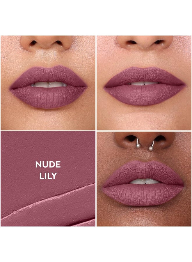 KIRO Airy Matte Liquid Lipstick - Nude Lily, 5ml | Super-Pigmented, Long-Lasting, hydrating | Waterproof, Smudge-Proof, Lightweight | Infused with Avocado & Apricot Oil - Image 3