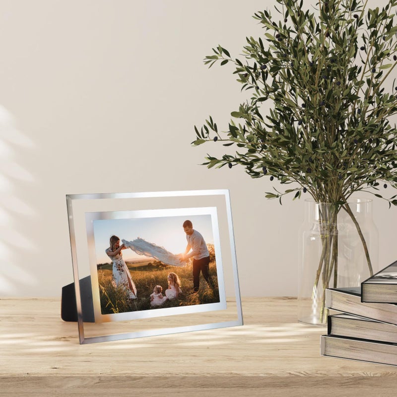PETAFLOP 3.5x5 Picture Frames  2 Pack Mirrored Glass Photo Frame 3.5 by 5 for Tabletop Display - Image 5