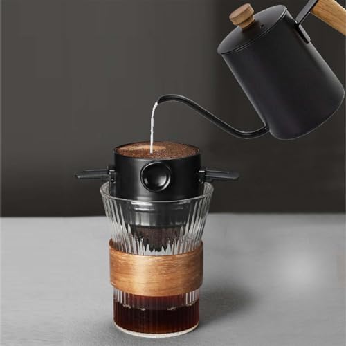 Zytiqt Filter Coffee Machine with Bottom Cup, Stainless Steel Reusable Coffee Filter, Portable Coffee Maker for Home, Office, Travel and Camping, Coffee Dripper with Easy Clean Design - Image 5