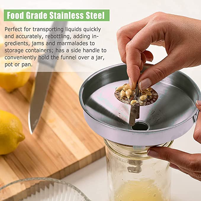 THW® Stainless Steel Large Funnel (16 cm) with Detachable Strainer Filter for Cooking Oil and Transmission Liquid and Powder - Image 5