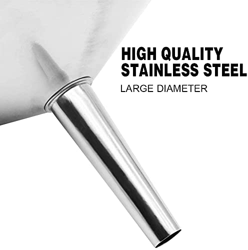 THW® Stainless Steel Large Funnel (16 cm) with Detachable Strainer Filter for Cooking Oil and Transmission Liquid and Powder - Image 3