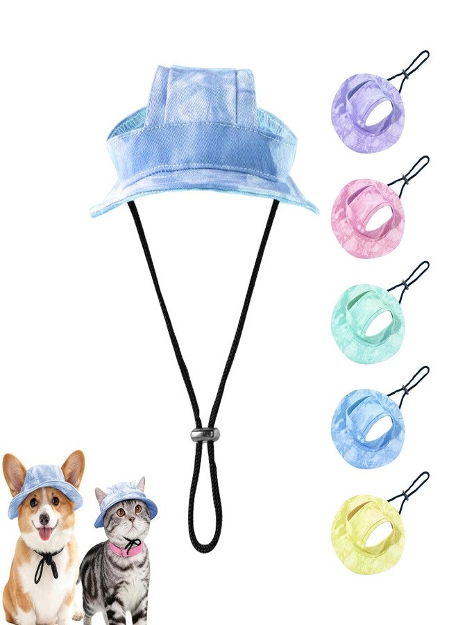 ETOFIXEE Cat Sun Hat,Dog Bucket Hat,Pet Sport Cap with 2Ear Holes-Must-Haves for National Dog Day Celebrations,Cute Canine Day Gifts,Sun-Safe & Comfortable Pet Headwear for S/M/LPets(Blue, S) - Image 1
