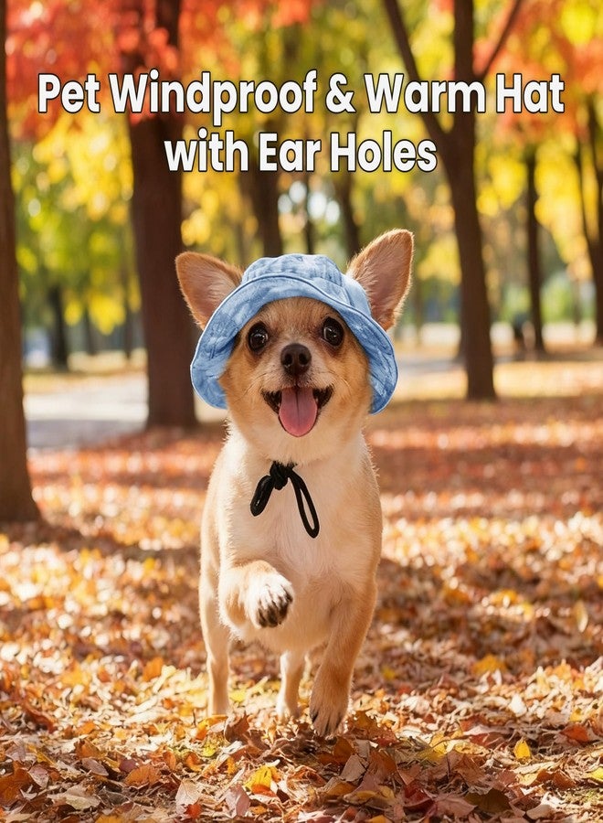 ETOFIXEE Cat Sun Hat,Dog Bucket Hat,Pet Sport Cap with 2Ear Holes-Must-Haves for National Dog Day Celebrations,Cute Canine Day Gifts,Sun-Safe & Comfortable Pet Headwear for S/M/LPets(Blue, S) - Image 3