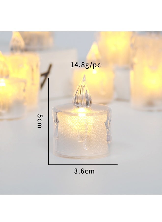 هومستر 3 أجهزة كمبيوتر شخصية Flameless LED الشاي ضوء الشموع - تعمل بالبطارية غير رائحة LED Tealight الشموع ، الشموع المزيفة ، Tealights للديكورات عيد الفصح ، حفلات الزفاف ، حفل الهالوين والعطلة (دافئ أبيض) - Image 3
