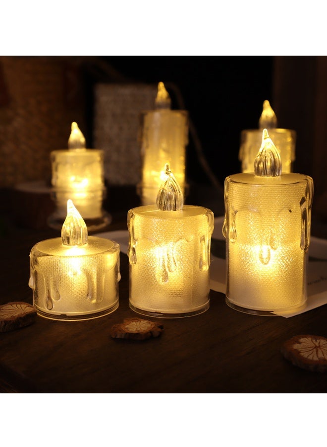 هومستر 3 أجهزة كمبيوتر شخصية Flameless LED الشاي ضوء الشموع - تعمل بالبطارية غير رائحة LED Tealight الشموع ، الشموع المزيفة ، Tealights للديكورات عيد الفصح ، حفلات الزفاف ، حفل الهالوين والعطلة (دافئ أبيض) - Image 2