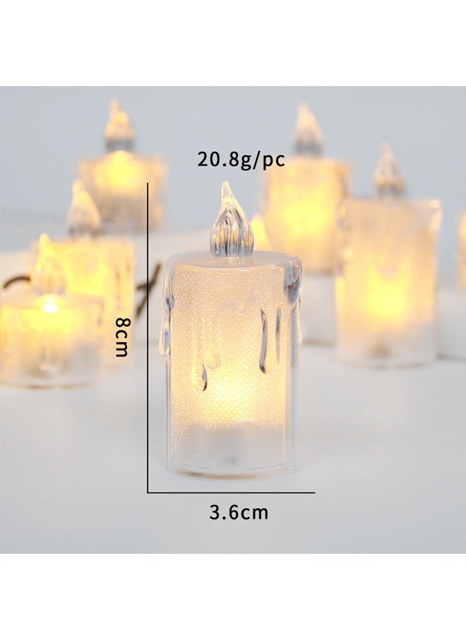 هومستر 3 أجهزة كمبيوتر شخصية Flameless LED الشاي ضوء الشموع - تعمل بالبطارية غير رائحة LED Tealight الشموع ، الشموع المزيفة ، Tealights للديكورات عيد الفصح ، حفلات الزفاف ، حفل الهالوين والعطلة (دافئ أبيض) - Image 5
