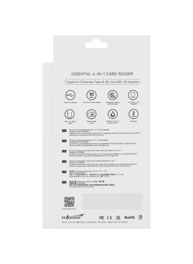 Exascend Essential 4-in-1 Multi-Slot Card Reader - Image 2