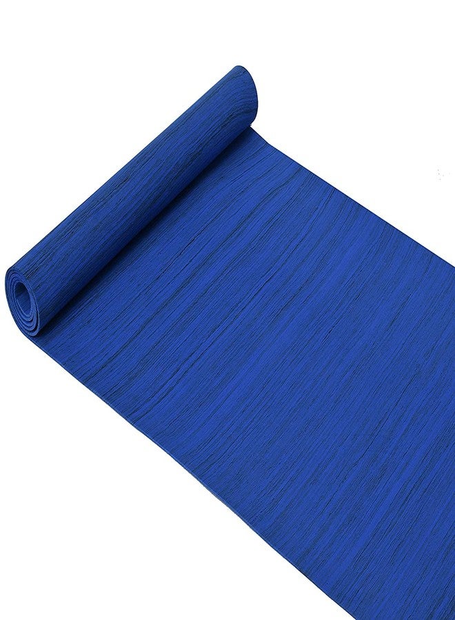 TIB® Yoga Mat for Yoga Exercise and Gym Workout with Carry Bag, Anti-Slip/Anti Skid Yoga Mat for Men & Women Fitness, 4MM Thickness, BLUE - Image 1