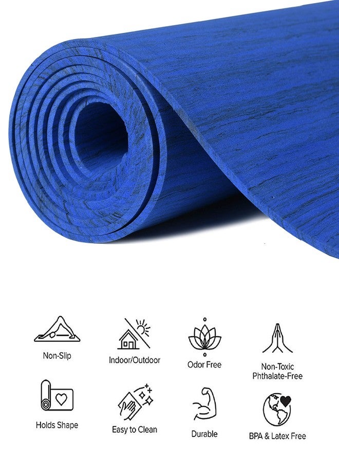 TIB® Yoga Mat for Yoga Exercise and Gym Workout with Carry Bag, Anti-Slip/Anti Skid Yoga Mat for Men & Women Fitness, 4MM Thickness, BLUE - Image 5