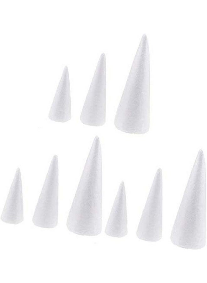 FRECI 9Pack Foam Cone Foam Materials Paint Decorative Cone For School And Science Modeling Projects Thanksgiving Day Xmas Decors - Image 1