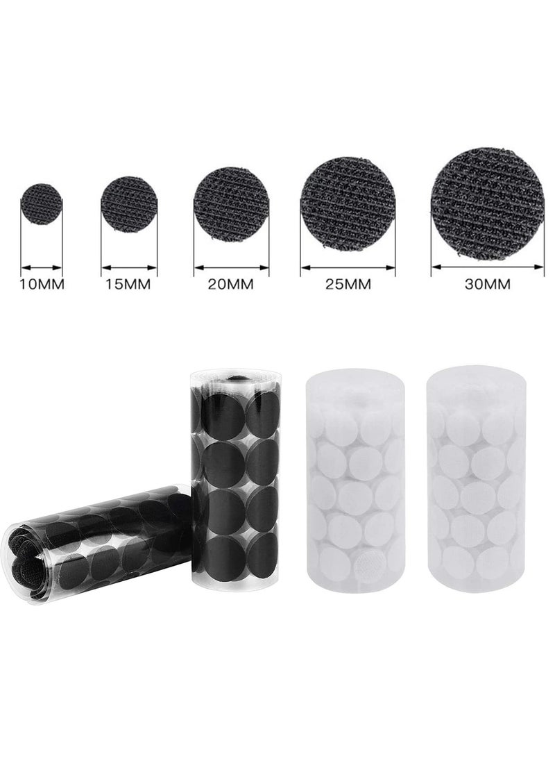 KASTWAVE - Self Adhesive Dots Tapes Sticky Back Coins Dots with Hook and Loop Velcro Round Pads 25mm Diameter Strong Waterproof Round Dot Dots with Adhesive for Home Office School 300Pcs (150 Pairs) - Image 1