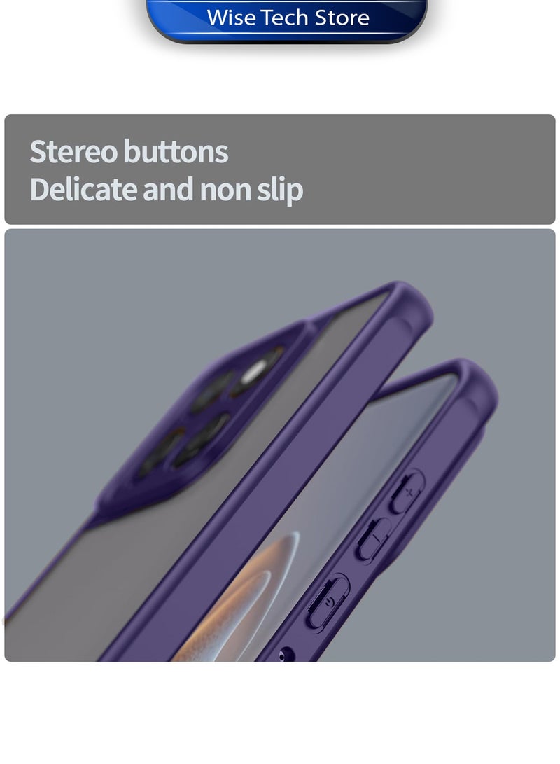 Wtech Motorola Edge 70 5G 2025 Hybrid TPU Silicone with Raised Camera Slim Armour Case Cover (MCAPSA) - Clear/Eggplant Purple - Image 4