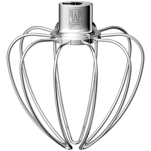 qAp quality art Practical Heavy Duty Whisk Attachment for KitchenAid 4.5-5QT Tilt-Head Stand Mixers- Extra Thick Stainless Steel Wire Whip for Fast Whipping, Commercial Grade for Large Batches, Dishwasher Safe - Image 1