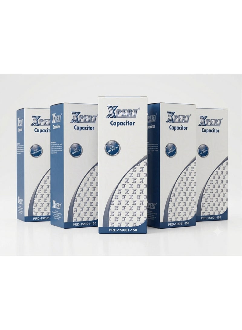 إكسبرت مجموعة من 5 مكثفات تشغيل محرك من الألومنيوم (XPERT) سعة 50 ميكروفاراد (طرفان) | مكثف تيار متردد بجهد 450 فولت | بديل متين وعالي الأداء لأجهزة التكييف، والضواغط، ومضخات المياه، والمحركات الكهربائية - Image 2