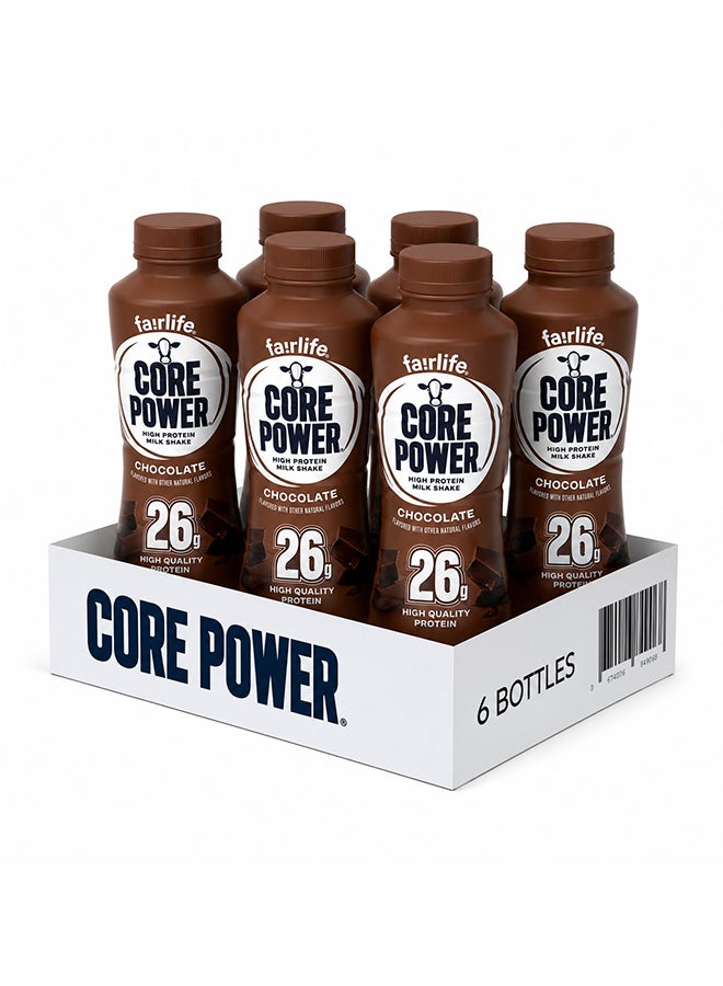 Fairlife فيرلايف كور باور حليب بروتين شيك شوكولاتة 414 مل، مع 26 غ بروتين، 1X6 عبوة - Image 1
