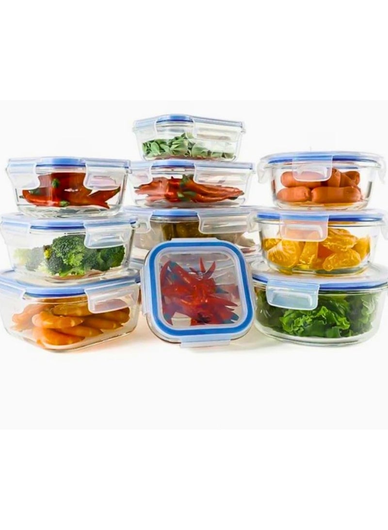 مجموعة من 3 صناديق تخزين طعام غير قابلة للكسر، خالية من BPA، حاويات تحضير الوجبات مع اغطية محكمة الغلق مانعة للتسرب، سهلة الاغلاق، حاويات غداء قابلة لاعادة الاستخدام للمطبخ والمنزل (ازرق، مستطيل) - Image 5