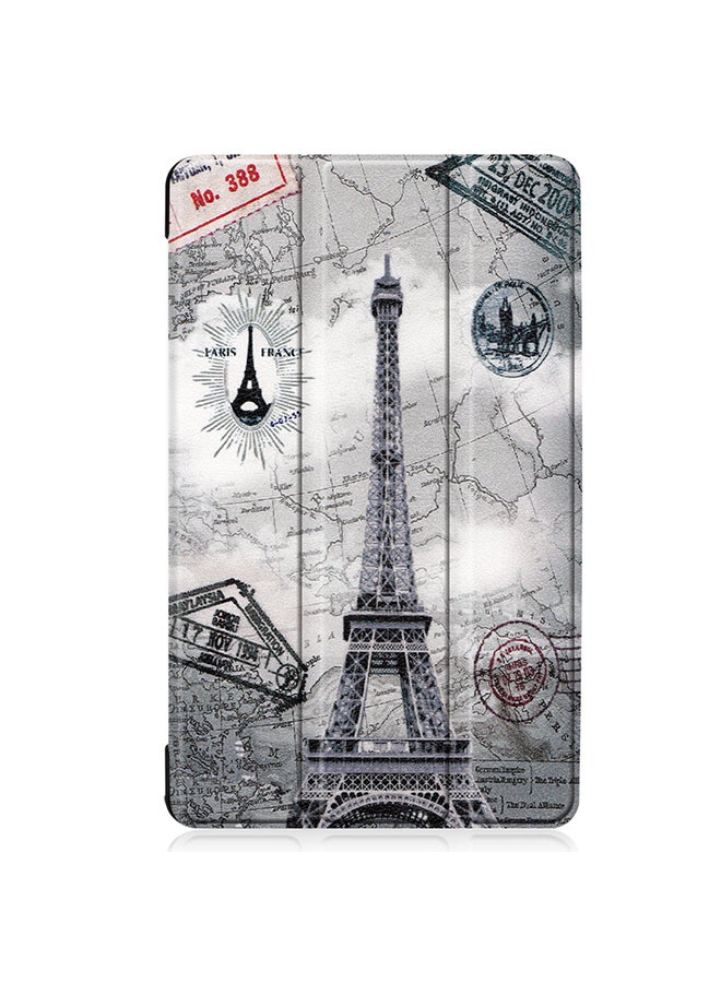 Alyashmac Protective Flip Case Cover For Samsung Galaxy Tab A 8.0-Inch 2019 Retro Iron Tower - Image 1