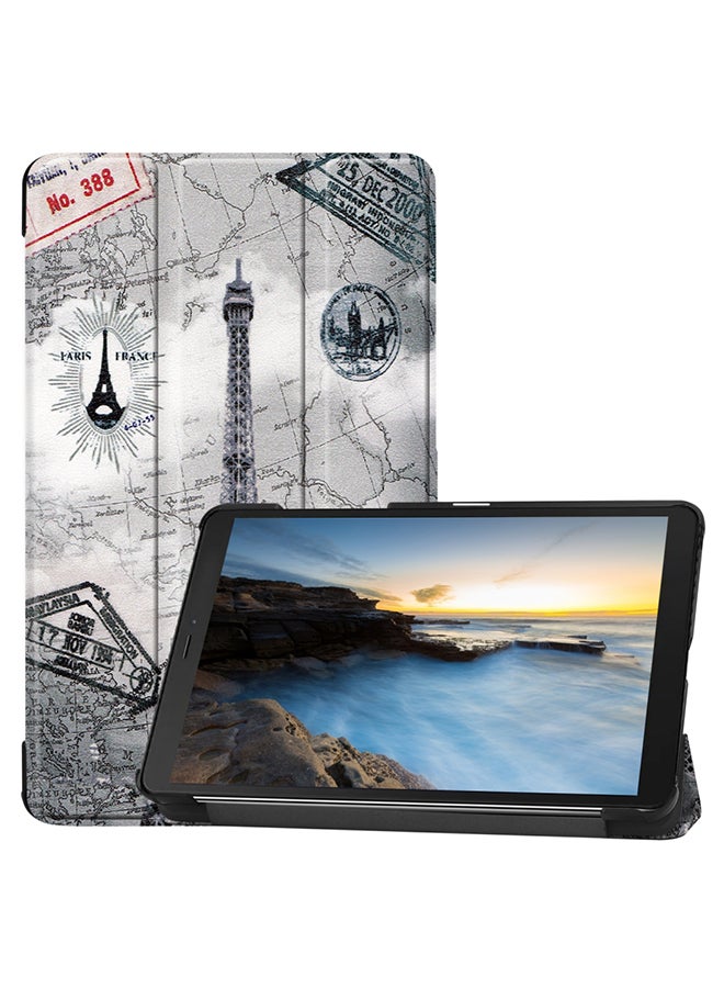 Alyashmac Protective Flip Case Cover For Samsung Galaxy Tab A 8.0-Inch 2019 Retro Iron Tower - Image 4
