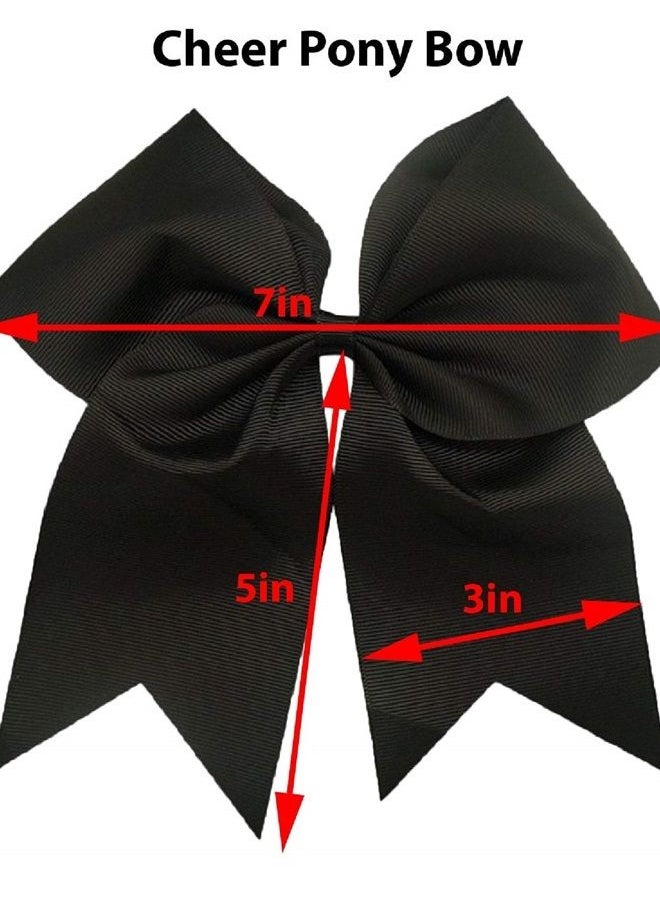 Kenz Laurenz 7" Jumbo Cheer Bow Big Hair Bows with Ponytail Holder Large Classic Accessories for Teens Women Girls Softball Cheerleader Sports Elastics Ties Handmade by Kenz Laurenz (Purple)  - Image 3