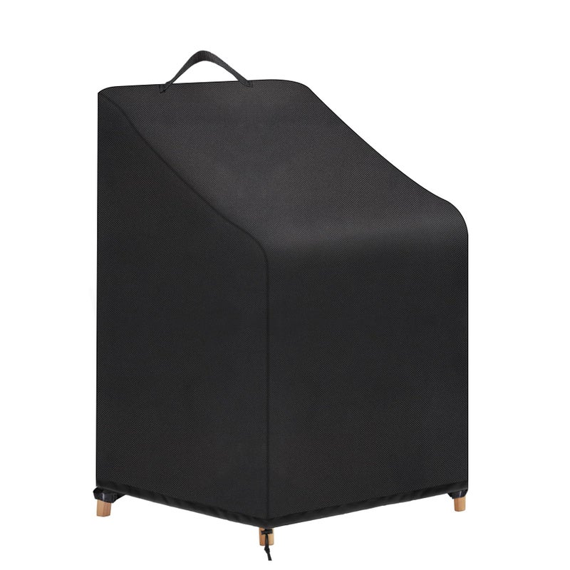 Klmnop Stackable Patio Chair Cover Heavy Duty 600D Waterproof Outdoor Chair Covers UV Resistant for 4 6 Stackable Dining Chairs Lawn Garden Furniture Covers28 x 36 x 47 Inch - Image 2