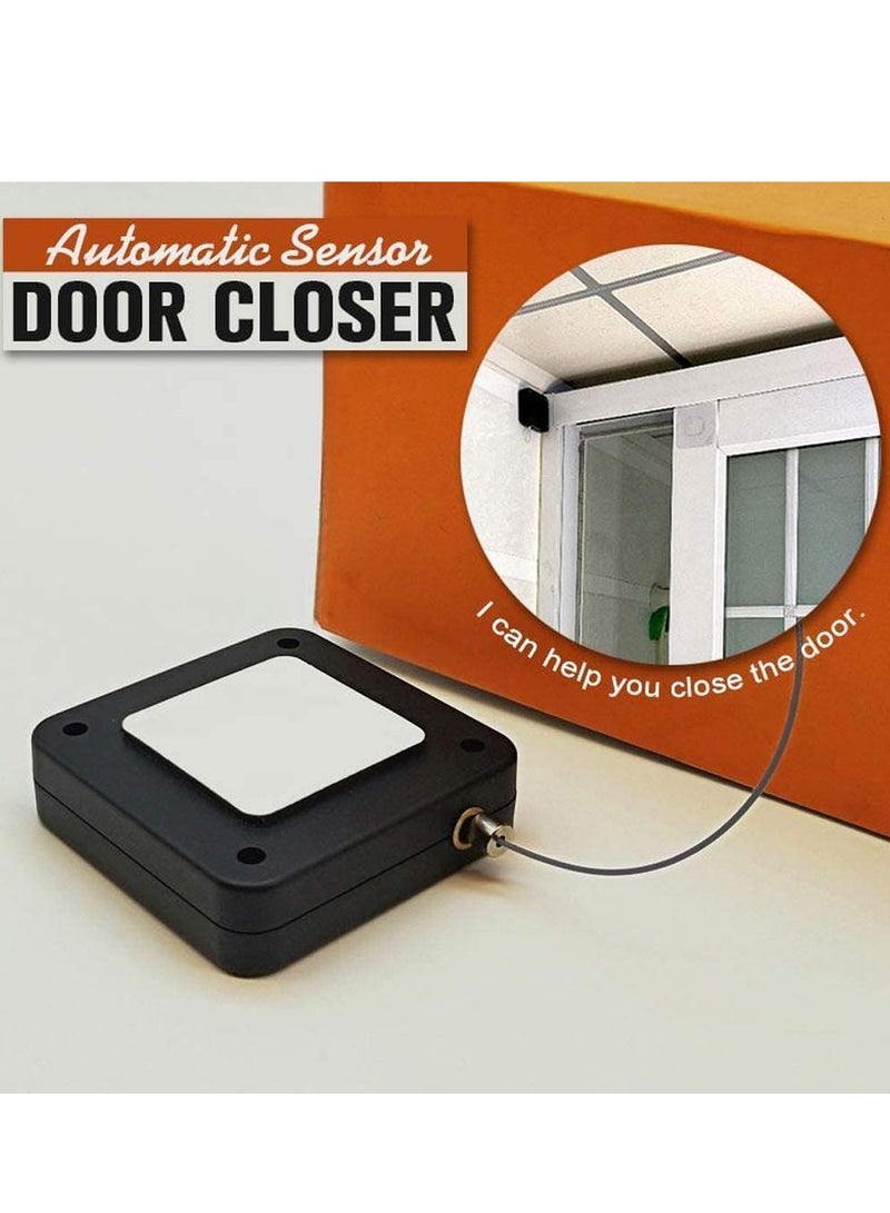 Multifunctional Automatic Door Closer With Wire Roll Black  - Image 2
