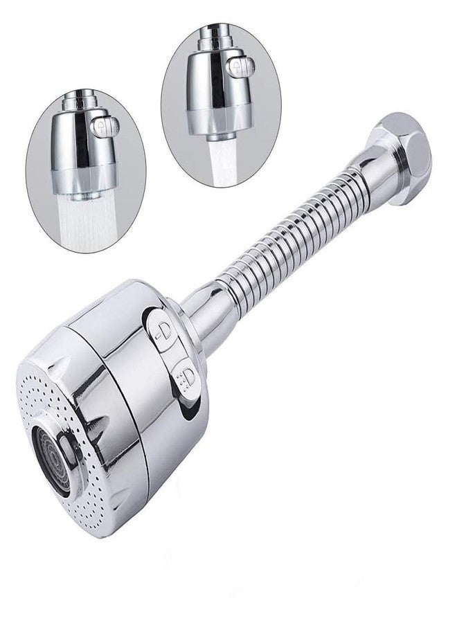 Leeonz Faucet Shower Can Rotate 360 Degrees Water Saving Kitchen Strainer Two Stage Mode Press Button Suitable for preventing Splashing Wash Basin Bathroom (Long) - Image 1